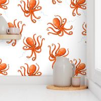 Octopus Pen Thief - Large Scale on White