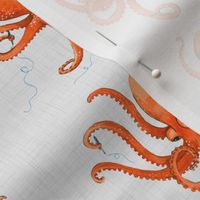 Octopus Pen Thief - Small Scale on Linen