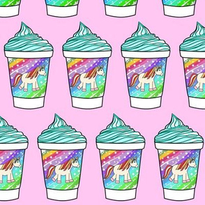 Unicorn gelato milkshake - pink