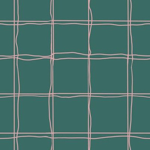 Grid - Green and Blush
