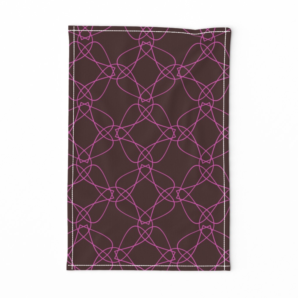 Tangly Lines - Q - Pink Brown