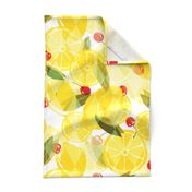 Lemons and Cherries - White - Overlay