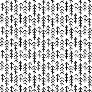 arrow trees :: marker doodles black and white monochrome