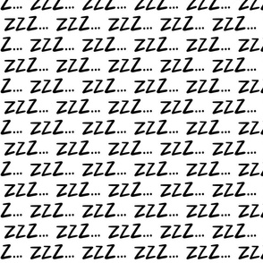 zzz sleepy z's :: marker doodles black and white monochrome typography
