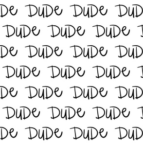 dude :: marker doodles black and white monochrome typography