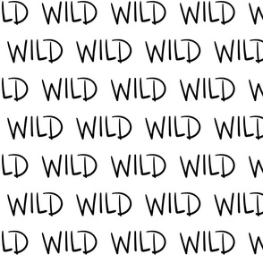 wild :: marker doodles black and white monochrome typography