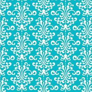 damask surfer blue