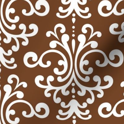 damask lg chocolate brown #744527