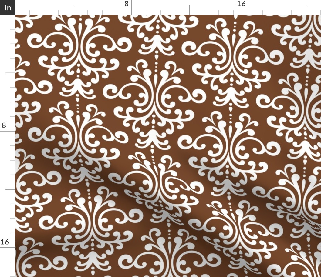 damask lg chocolate brown #744527