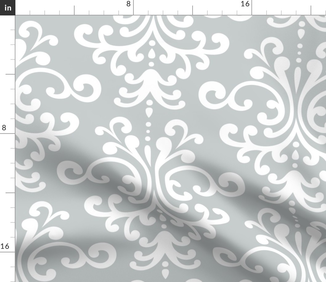 damask xl sterling grey