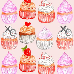 6" Valentine Cupcakes // Blush