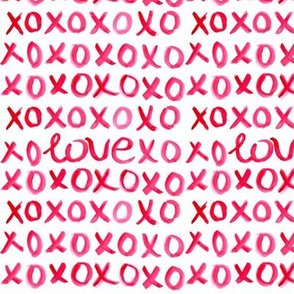 5" XOXO Love  // Red and Pink