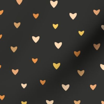 Bronze Hearts // Chalk Black // Large