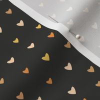 Mini Bronze Hearts // Chalk Black // Small