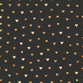 Mini Bronze Hearts // Chalk Black // Small