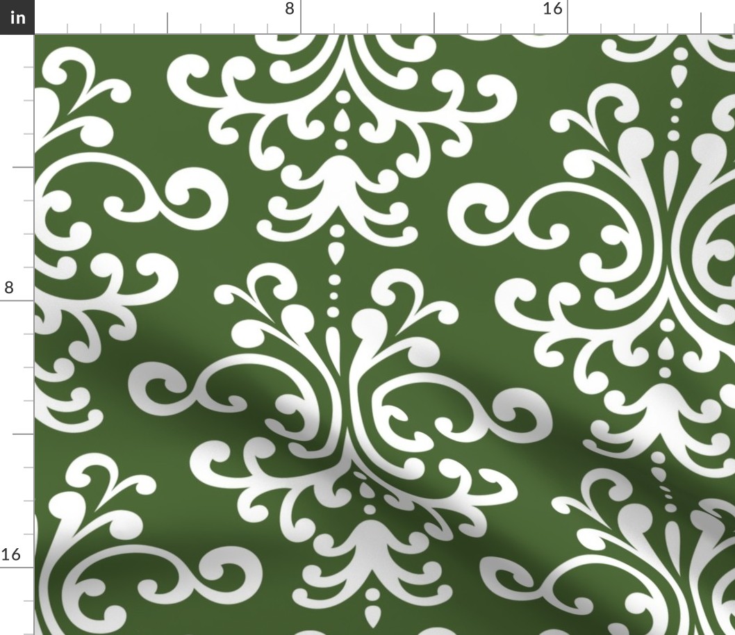 damask xl hunter green