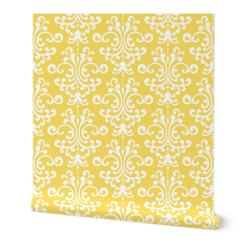 damask xl butter yellow