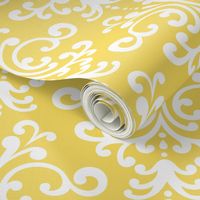 damask xl butter yellow