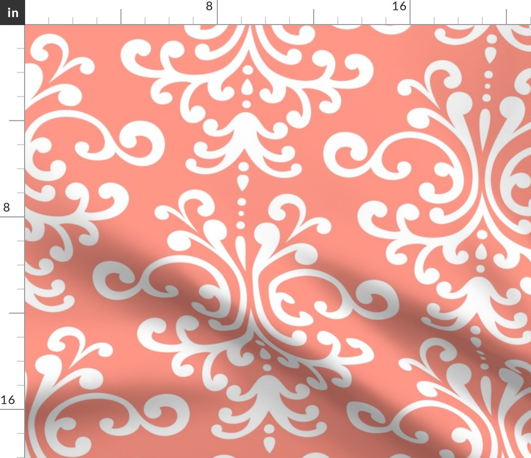 damask xl peach