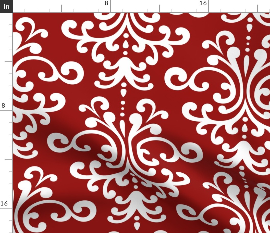 damask xl dark red