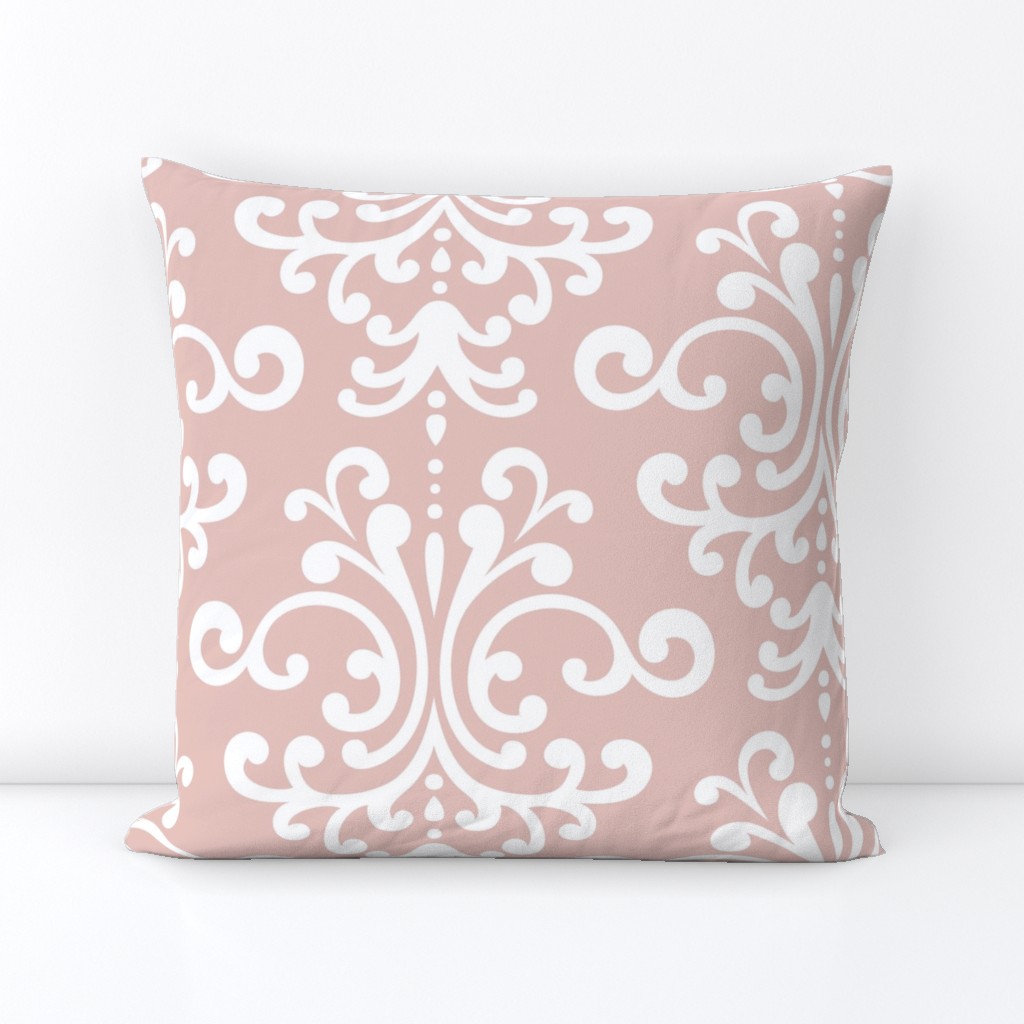 damask xl dusty pink