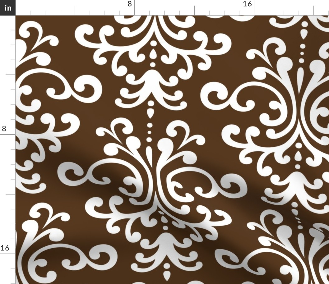 damask xl brown