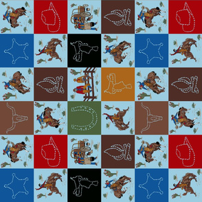 cowboy quilt blue sideways