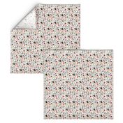 4" Charlotte Free Falling Florals - White