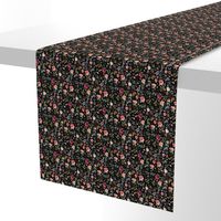 4" Charlotte Free Falling Florals - Black