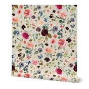 8" Charlotte Free Falling Florals - Latte