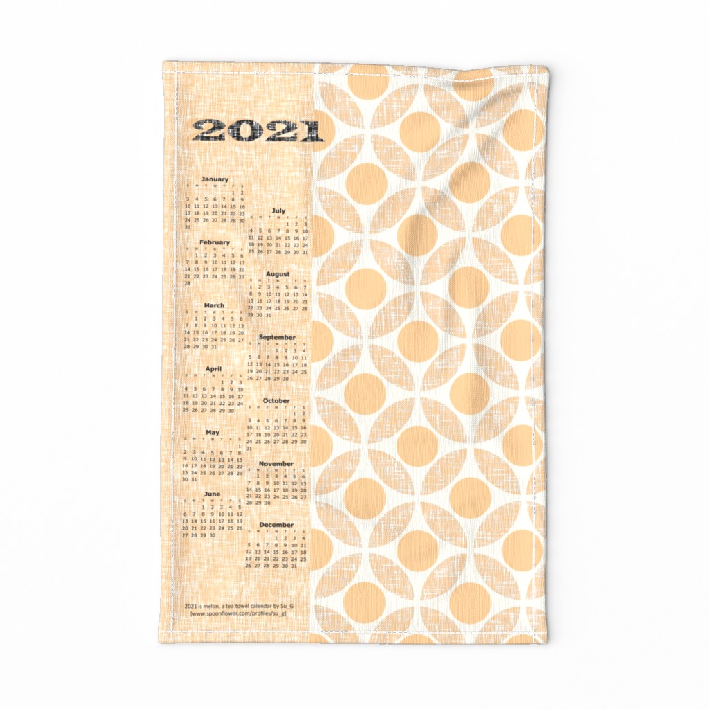 2021 is melon, a tea towel calendar by Su_G_©SuSchaefer