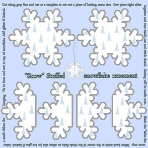 Snow Stuffed Snowflake Ornament