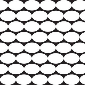 Black and White Oblong Polka-Dots