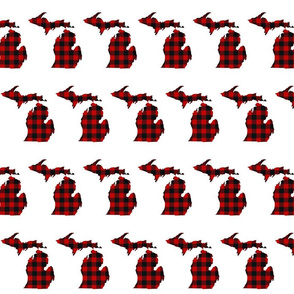 Michigan Lower Upper Peninsula Red Black Buffalo Check Plaid