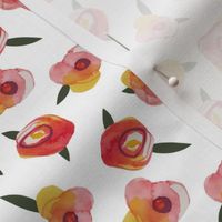 Watercolor roses abstract