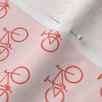 bicycle - bikes - red on pink