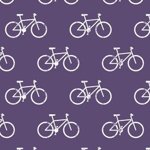 bicycle - bikes - white on purple