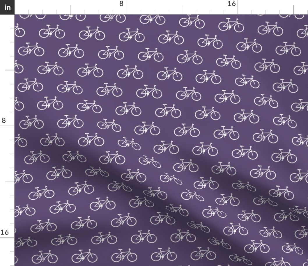 bicycle - bikes - white on purple