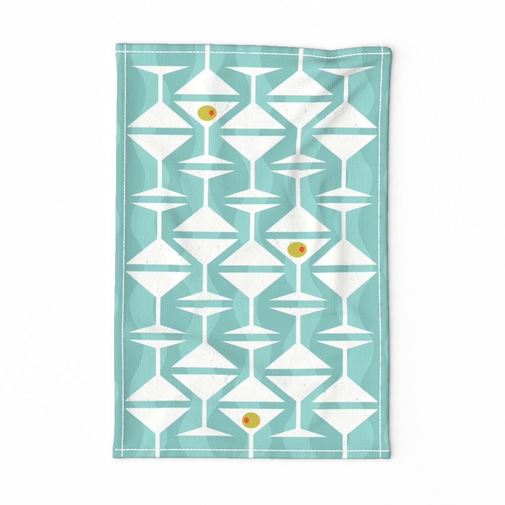 Sylvia Retro Martini Tea Towel