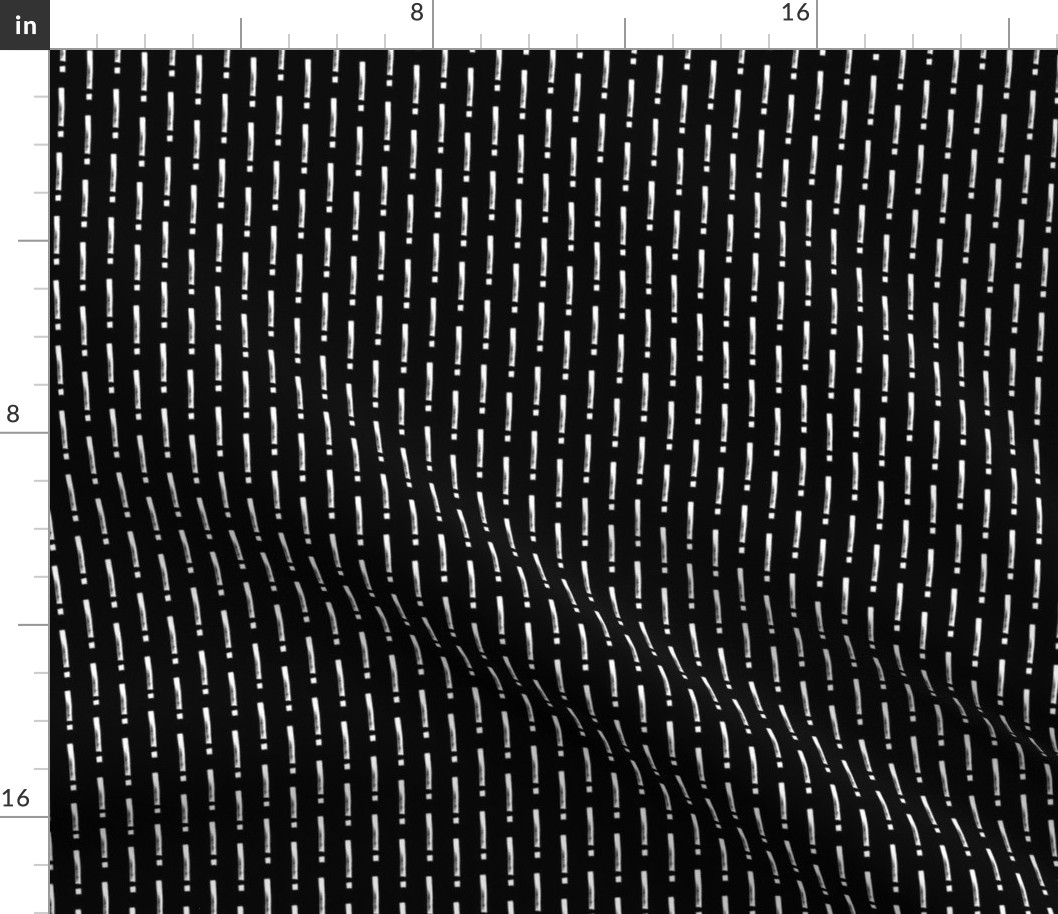 Exclamation Mark Pattern-  White On Black 