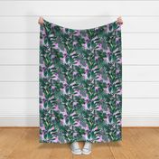 Bright Tropical Emerald Jungle on pink - custom color edit