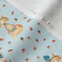 Woodland Friends - Deer & Fox - Blue 4in