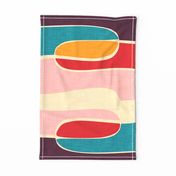 Retro Waves Tea Towel