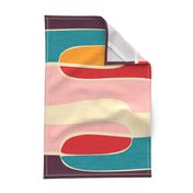 Retro Waves Tea Towel