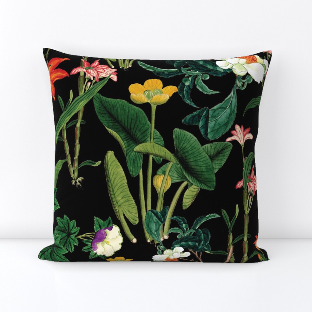 Botanical Vintage Floral Black