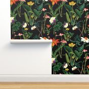 Botanical Vintage Floral Black