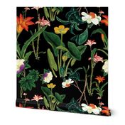 Botanical Vintage Floral Black