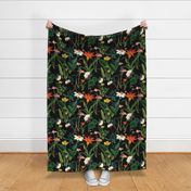 Botanical Vintage Floral Black