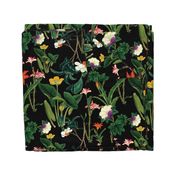 Botanical Vintage Floral Black