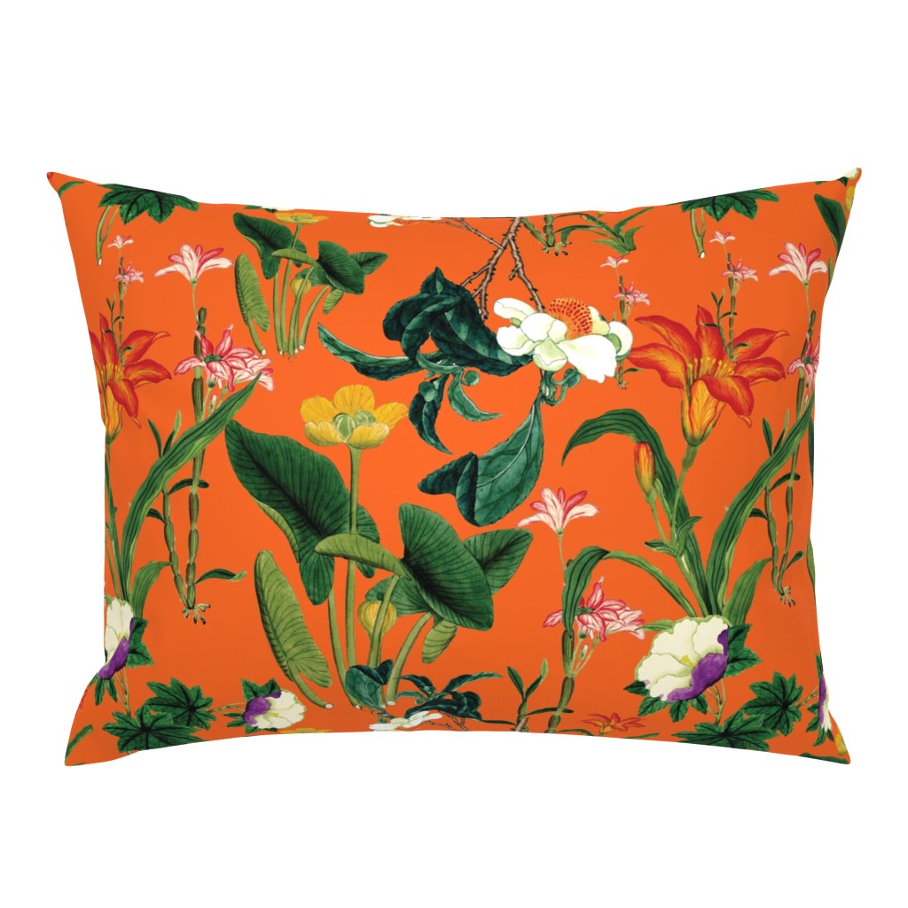 Vintage floral orange- Botanical Vintage Floral